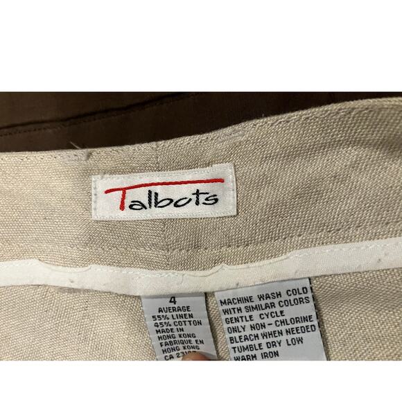 Talbots Linen Pants Women’s Size 4 Beige Lightweight – Read Description - Picture 6 of 8